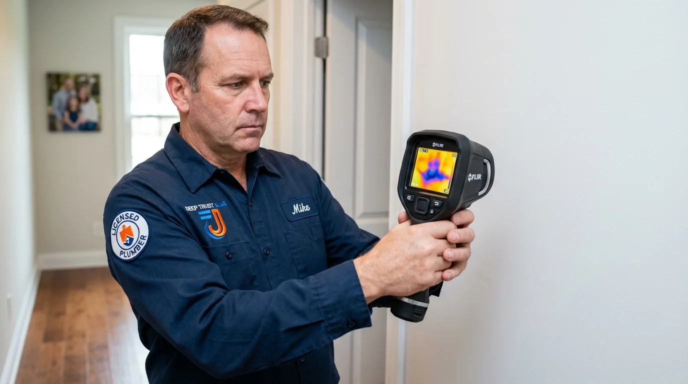 Thermal imaging leak detection by Johns Plumbing LLC in Thomson
